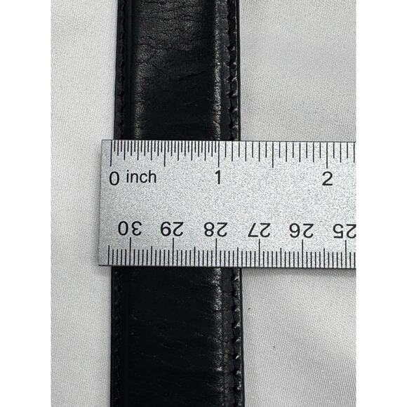 Black Leather PGA Tour Silvertone Medallion Belt Sz 42 47” Long Golf Club - Picture 11 of 11